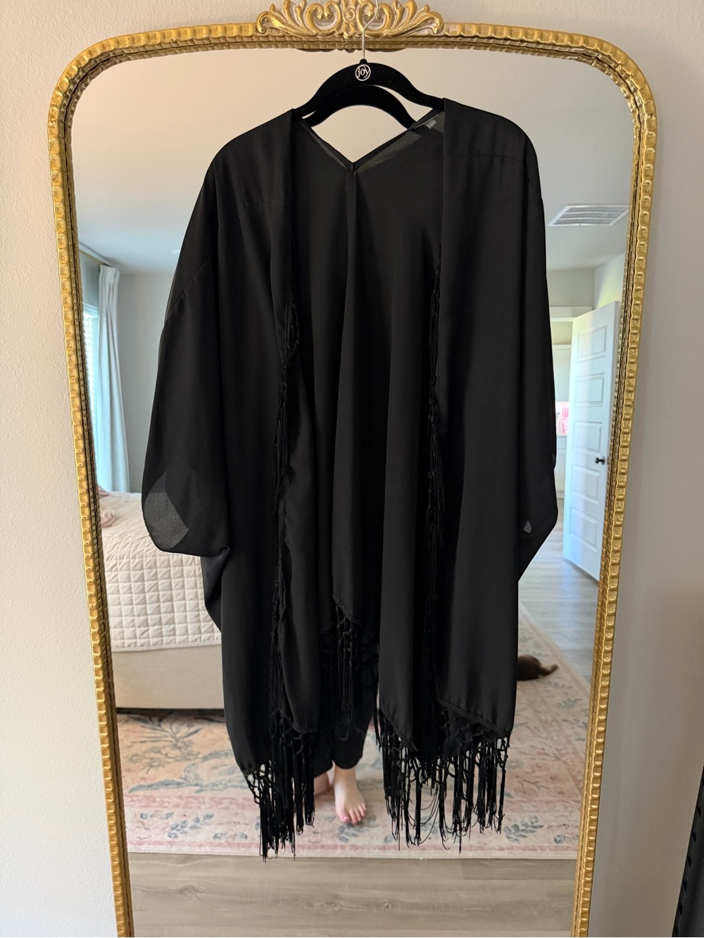 Charlotte Russe Black Sheer Kimono